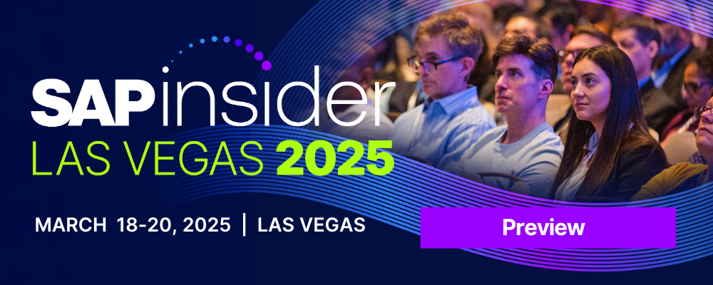 SAPinsider Las Vegas Program Preview